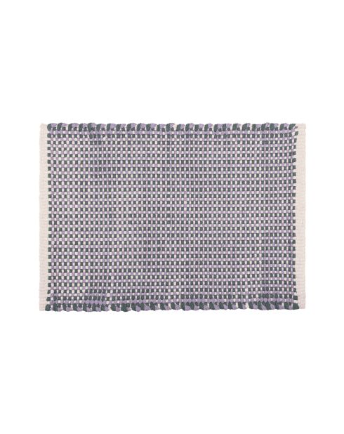 Dei Fußmatte aus Baumwolle, 70x50 cm, lila/grün und beige