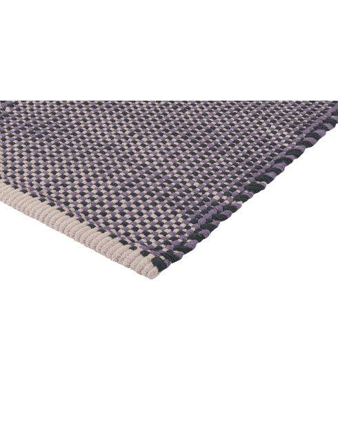 Dei Fußmatte aus Baumwolle, 70x50 cm, lila/grün und beige