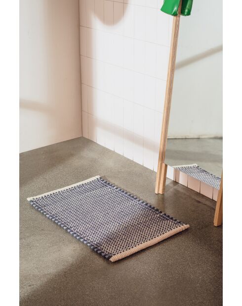 Dei Fußmatte aus Baumwolle, 70x50 cm, lila/grün und beige