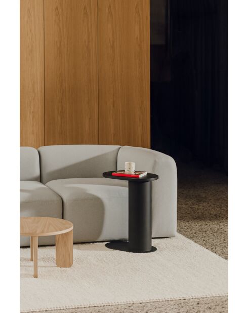 Table d'appoint en acier Nuno volcan noir - 58x34x48 cm