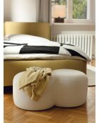 Puf Umbo Cloud beige con forma de lazo, 36,5 x 88 x 50 cm