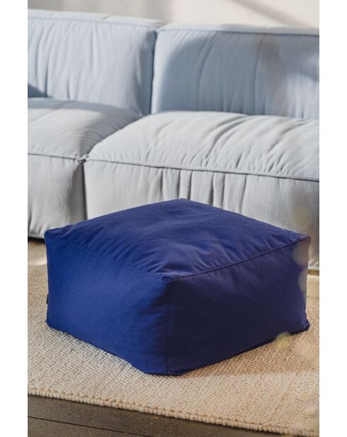 Pouf in lana Keno blueberry pie - 36x63x63 cm