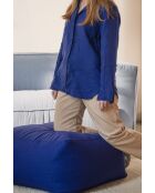 Pouf in lana Keno blueberry pie - 36x63x63 cm