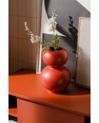 Tuga Mohnrote Keramikvase - 12x36 cm