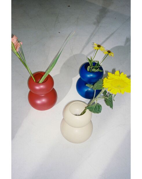 Tuga Mohnrote Keramikvase - 12x36 cm