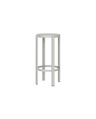 Tabouret de bar Doon gris galet - 75x35x35 cm