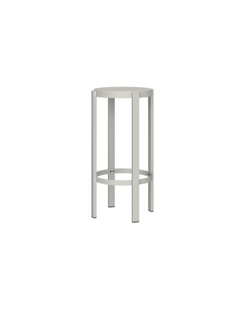 Tabouret de bar Doon gris galet - 75x35x35 cm