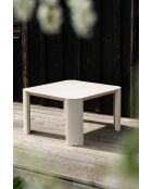 Table basse d'extérieur Fli carré beige - 38x65x65 cm