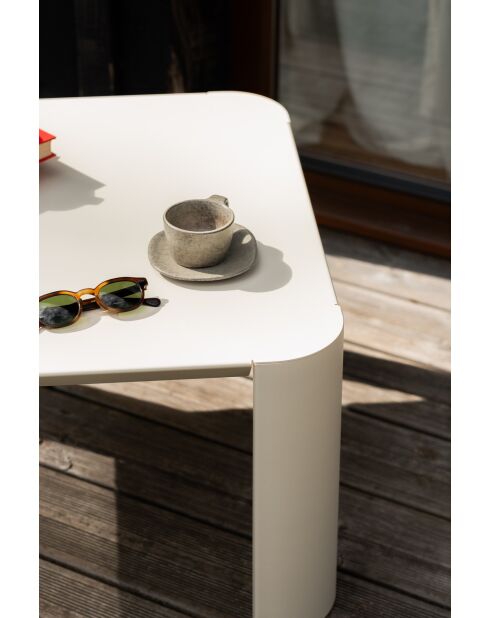 Table basse d'extérieur Fli carré beige - 38x65x65 cm