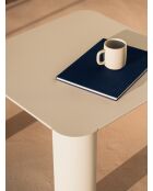 Table basse d'extérieur Fli carré beige - 38x65x65 cm