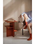 Comodino Atik in melamina terracotta blush - 56,5x36x36 cm