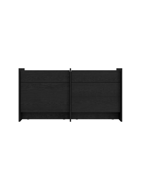 Buffet en mélamine Hido chêne noir - 76x146x51 cm