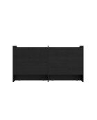Buffet en mélamine Hido chêne noir - 76x146x51 cm