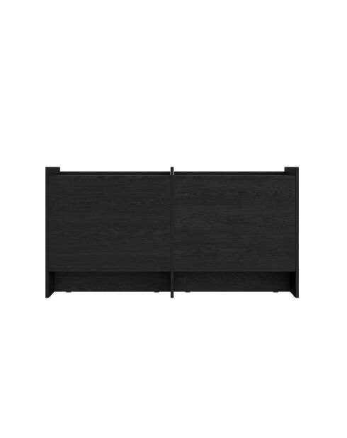 Buffet en mélamine Hido chêne noir - 76x146x51 cm