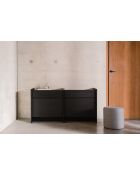 Buffet en mélamine Hido chêne noir - 76x146x51 cm