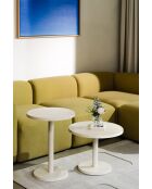 Tavolino Odo alto quadrato beige - 58x44x44 cm