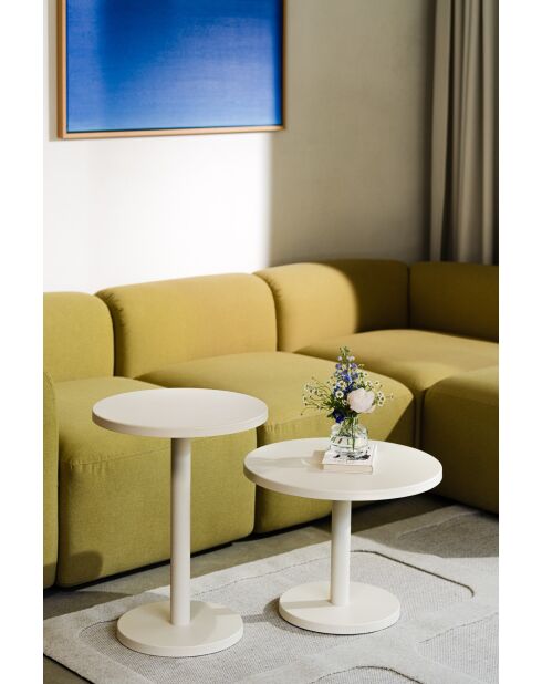 Tavolino Odo alto quadrato beige - 58x44x44 cm