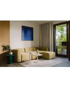 Tavolino Odo alto quadrato beige - 58x44x44 cm