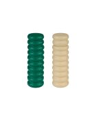 Set de 2 molinillos de madera maciza de haya suli verde/amarillo - 18x6x6 cm