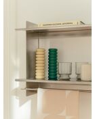 Set de 2 molinillos de madera maciza de haya suli verde/amarillo - 18x6x6 cm