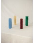 Set de 2 molinillos de madera maciza de haya suli verde/amarillo - 18x6x6 cm