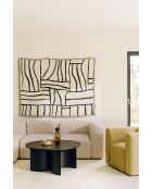 Tavolino da caffè Gavo nero vulcano - 44x95x95 cm