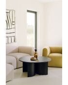 Tavolino da caffè Gavo nero vulcano - 44x95x95 cm