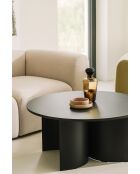 Tavolino da caffè Gavo nero vulcano - 44x95x95 cm