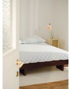 Housse de couette en coton Plu bleu ciel/blanc classique