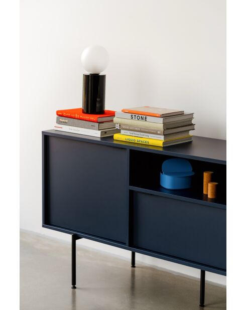 Buffet Bau bleu nuit - 79x180x50 cm