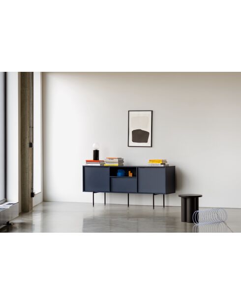 Buffet Bau bleu nuit - 79x180x50 cm