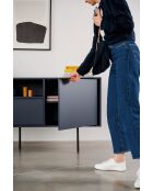 Buffet Bau bleu nuit - 79x180x50 cm