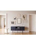 Buffet Bau bleu nuit - 79x180x50 cm