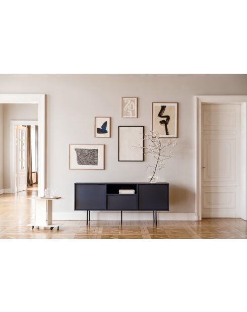Buffet Bau bleu nuit - 79x180x50 cm