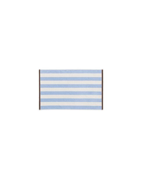 Toalla de mano Gobo de algodón azul celeste/rayas anchas - 80x50 cm