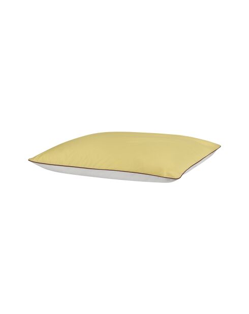 Funda de almohada Oba de algodón amarillo sol
