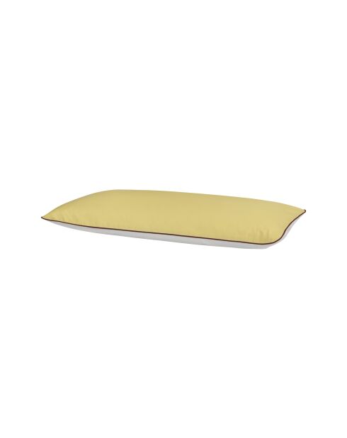 Funda de almohada Oba de algodón amarillo sol