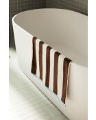 Tapis de bain en coton Gobo brun cacao - 80x50 cm