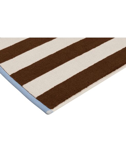 Tapis de bain en coton Gobo brun cacao - 80x50 cm