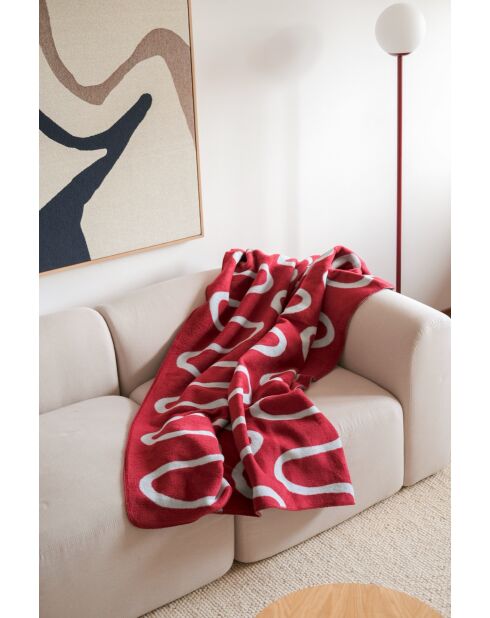 Baumwolldecke Swirl Cherry Juice - 200x150 cm