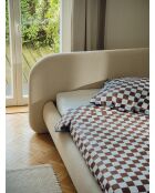 Drap-housse en coton Oba bleu