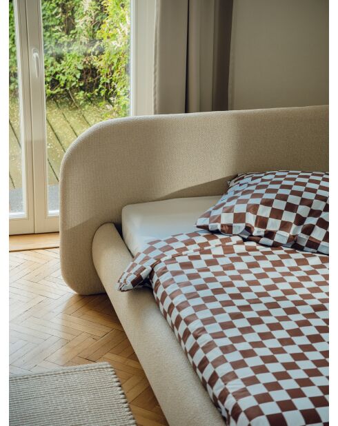 Drap-housse en coton Oba bleu
