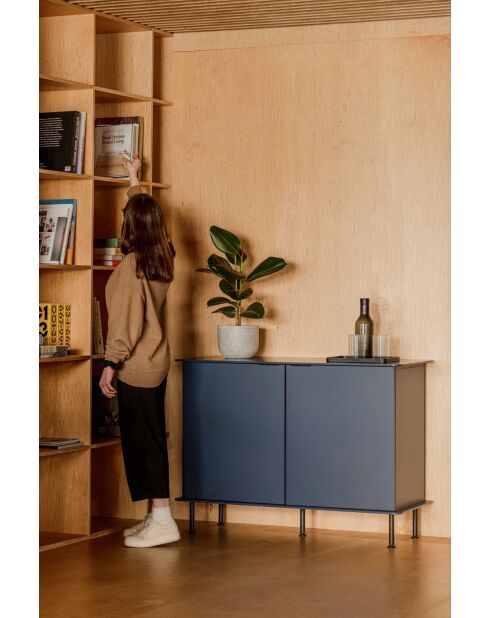Buffet Suumo bleu nuit - 88x120x50 cm