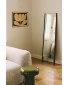 Miroir sur pied Lun rouge auburn et bleu givré - 166x49x4 cm