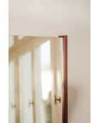 Miroir sur pied Lun rouge auburn et bleu givré - 166x49x4 cm