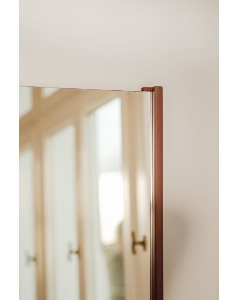 Miroir sur pied Lun rouge auburn et bleu givré - 166x49x4 cm