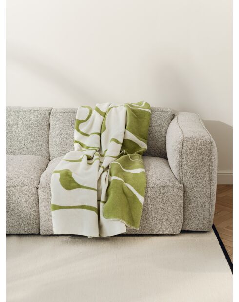Matcha groene plaid van Felu katoen - 200x150 cm
