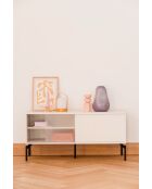 Mueble TV Met Mini gris almendra - 55x116x42 cm