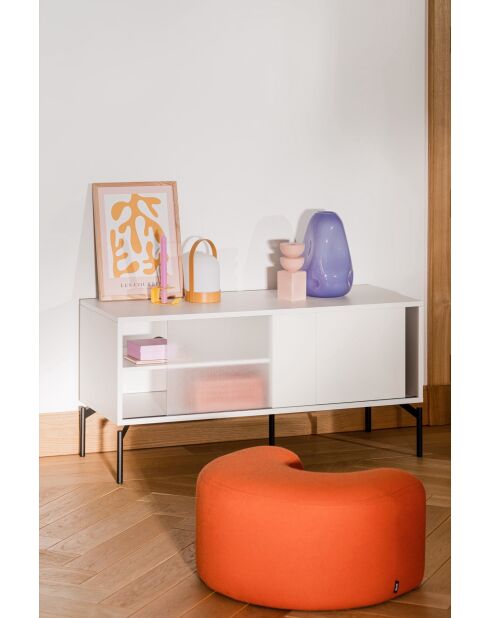 Meuble TV Met Mini gris amande - 55x116x42 cm