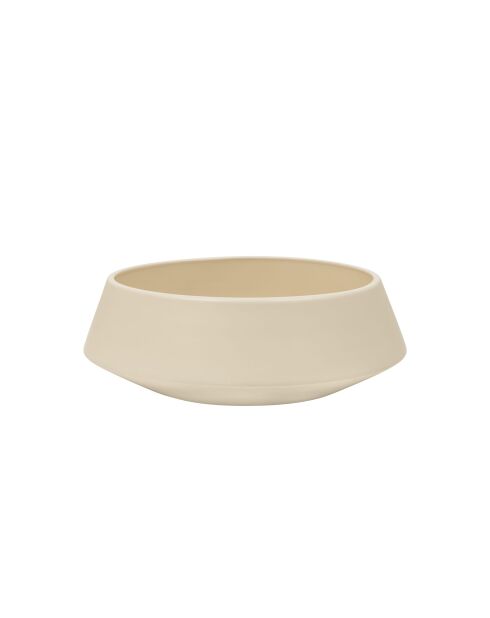 Cuenco Tuga cuadrado de cerámica beige - 12x36 cm